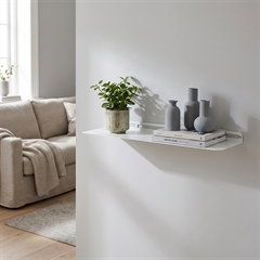 SECTOR hylde i metal - 60x15 cm. Hvid